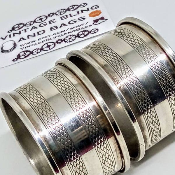 Pair of Vintage EPNS napkin ring, vintage napkin ring, Silver plated napkin ring, napkin ring, antique napkin ring, Silver plate napkin ring