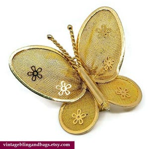 32x35mm 1950s Vintage butterfly pin, butterfly brooch, butterfly pendant, gifts for her, butterfly jewellery, 1950s brooch, insect brooch