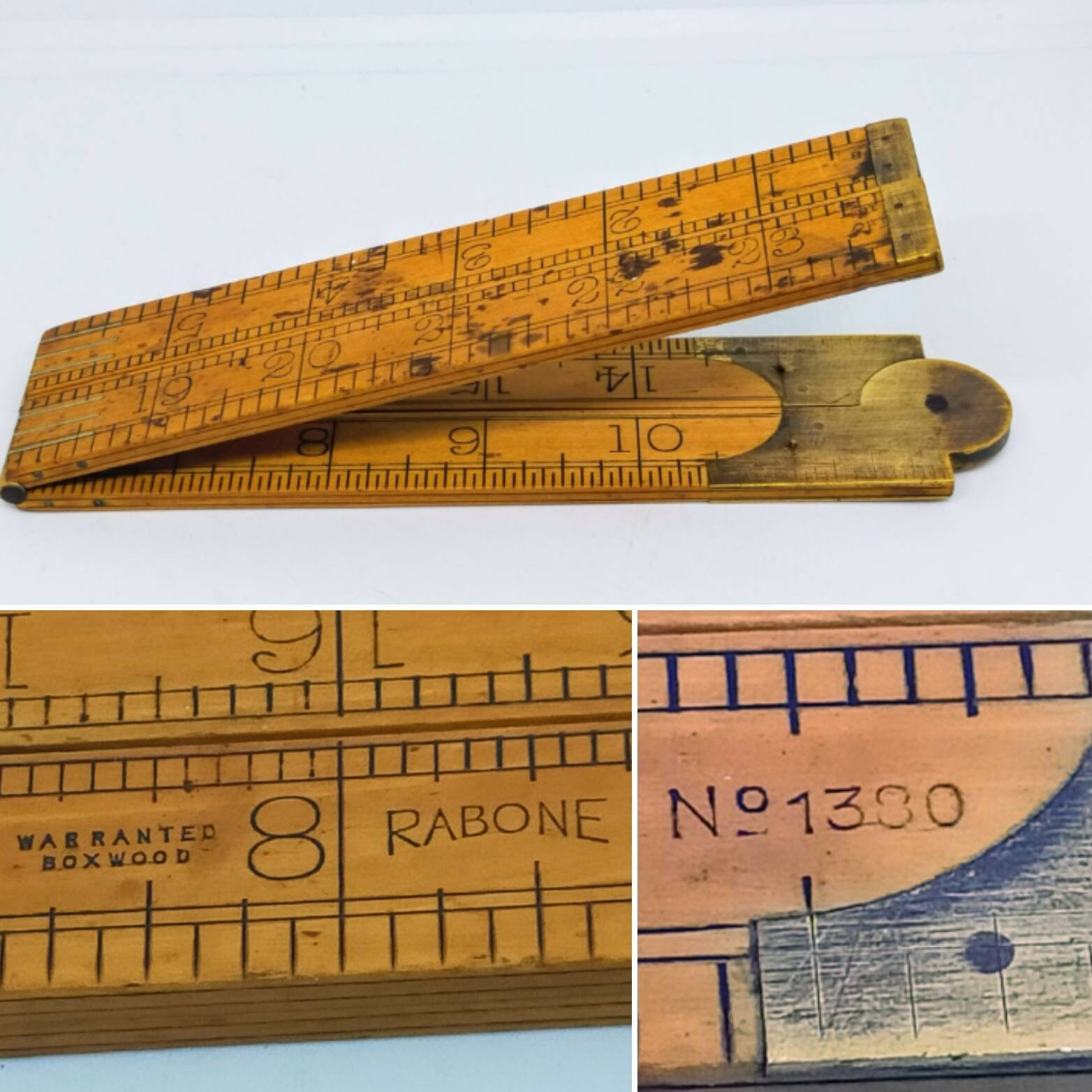 1940s Vintage Rabone Boxwood Ruler 2ft 24 No 1380 Vintage Ruler