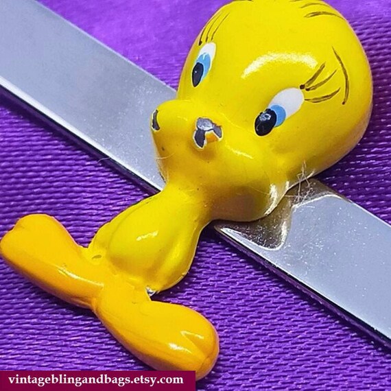 58mm 1998 Vintage Warner Brothers Tweety Pie tie … - image 8