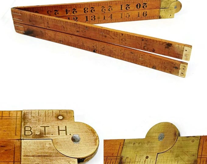 Vintage 1940s Ruler, Antique 3 Foot Ruler, 3 Ft, 36