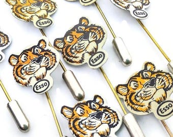 Vintage Esso advertising pin, vintage Esso oil pin, vintage oil advertising, Esso stick pin, gas advertising tie pin, gas tie pin, petroleum