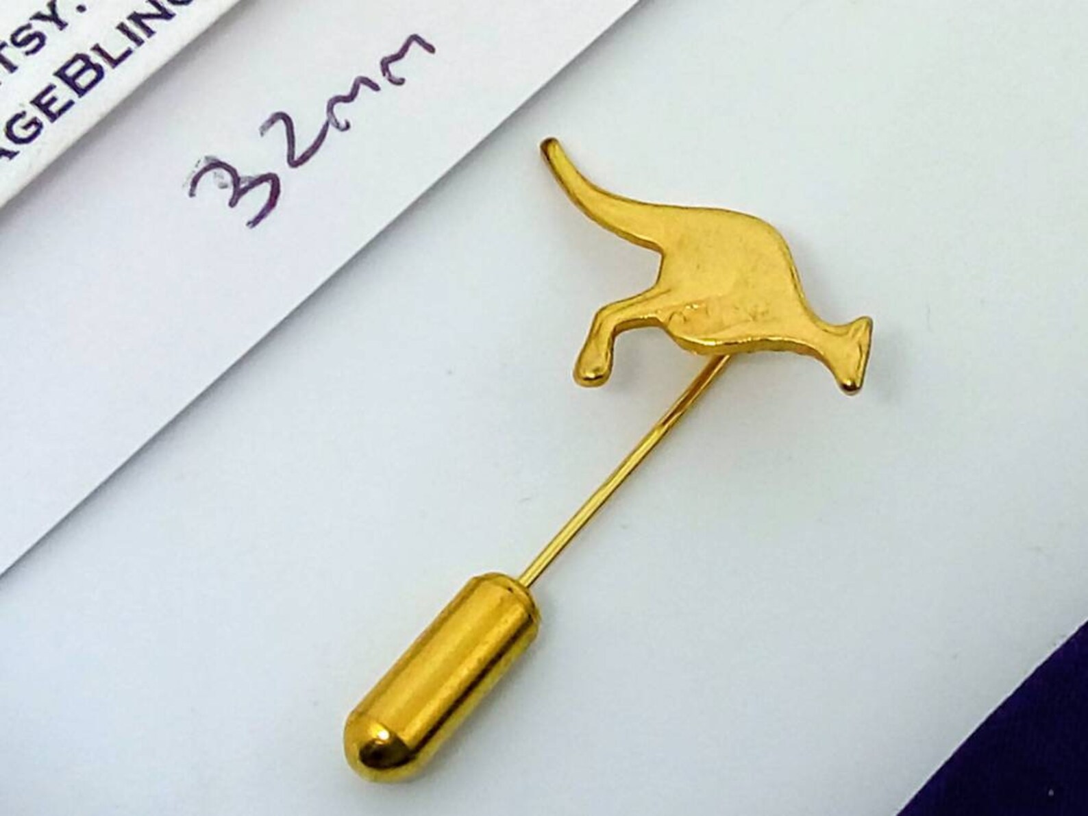 32mm Vintage kangaroo tie pin vintage kangaroo stick pin Etsy