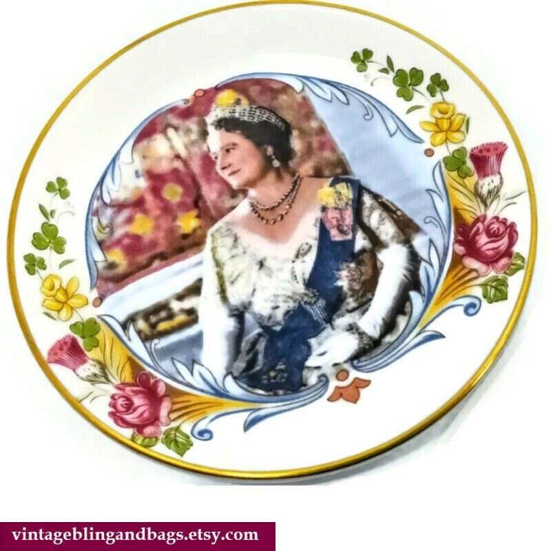 ロイヤルウースター　エリザベス王妃クイーンマザー　記念プレート Queen mother plate - Etsy 日本
