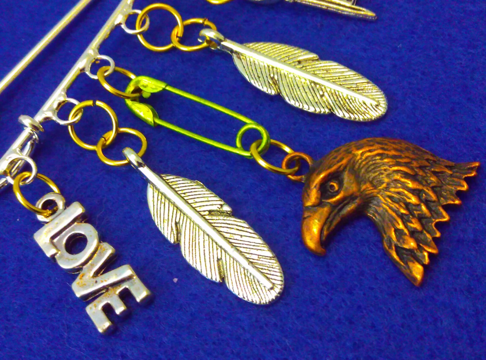 RESIST PIN bald eagle eagle pin eagle safety pin feather Etsy