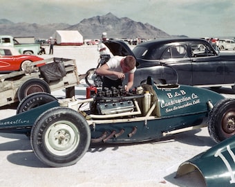 1950&#39;s Bonneville Salt Flats Utah - Bonneville Racer Drag Car
