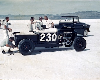 Bonneville Salt Flats Utah - Bonneville Racer Drag Car - 1950&#39;s