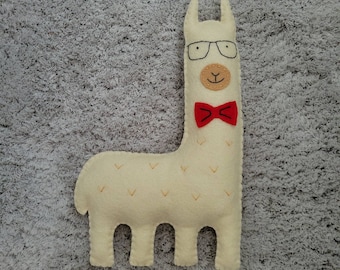 Hipster llama plushie, hipster llama, hipster llama stuffed toy