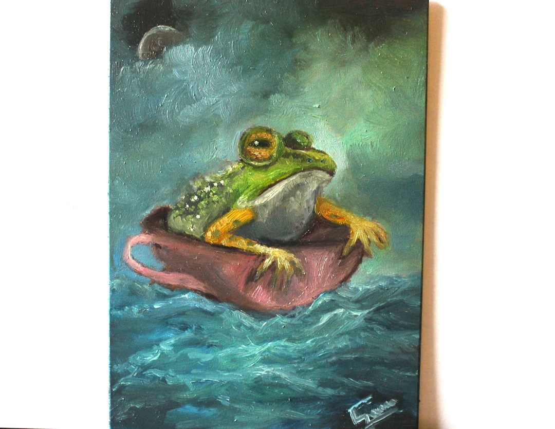 Original Frog Oil Painting Magical Creature Animal Painting Classical original-frog-oil-painting-magical-creature-animal-painting-classical