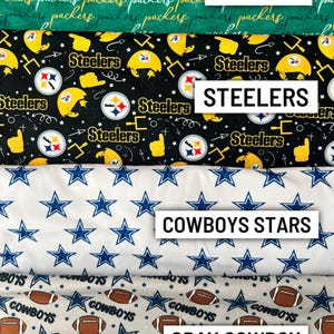 Football Head wraps, Baby Turban, Bow, Hand-tied Bows, Handmade, Stretch, Accessory, Adjustable Headbands, Steelers, Packers, Cowboys, Rams image 6