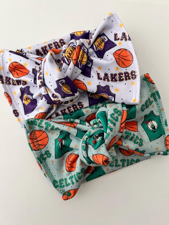 Basketball Headband: Handmade Baby Turban - Lakers, Celtics
