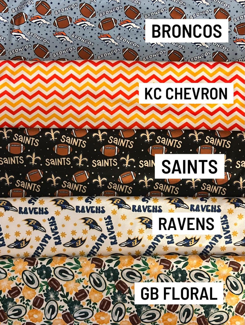 Football Head wraps, Baby Turban, Bow, Hand-tied Bows, Handmade, Stretch, Accessory, Adjustable Headbands, Steelers, Packers, Cowboys, Rams image 7