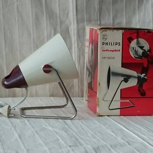 Philips Infraphil HP3603 infra-red lamp relieve aches and pain, vintage, made in Holland,  Charlotte Perriand