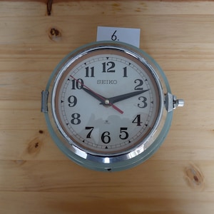Maritime Seiko Clock, Nautical Slave Clock, US Army Navy Clock, Converted Ship&#39;s Clock, Navigation, Seiko MC-005, Seikosha co. Japan