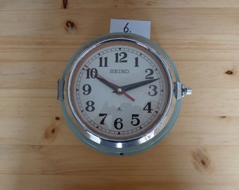 Maritime Seiko Clock, Nautical Slave Clock, US Army Navy Clock, Converted Ship&#39;s Clock, Navigation, Seiko MC-005, Seikosha co. Japan