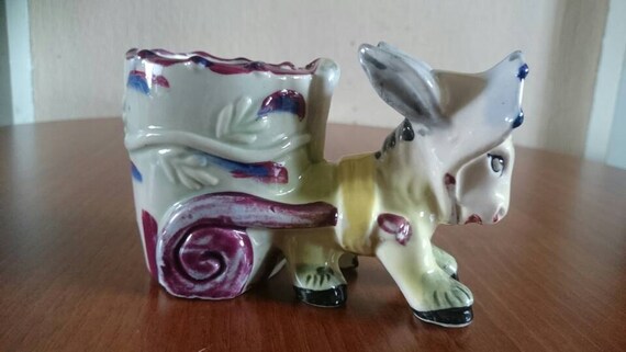 Vintage Italienischen Pflanzer Esel Ziehen Wagen Haus Wohnen