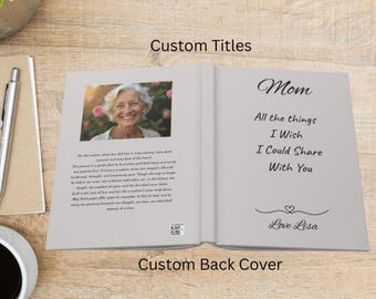 Custom Memorial Hardcover Journal | Sympathy remembrance, Grief Journal personalized cover