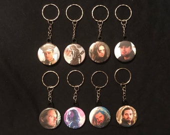 Bucky Barnes - Winter Soldier - Button Keychains