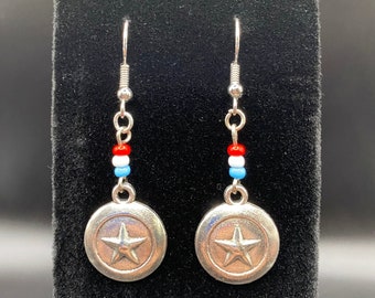 Captain America Shield Earrings
