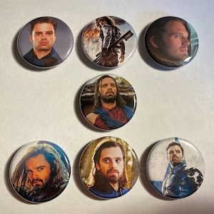 Bucky Barnes Pinback Buttons Set