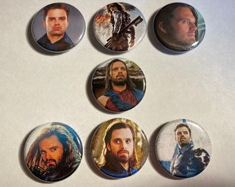 Bucky Barnes Pinback Buttons Set