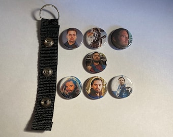 Bucky Barnes Interchangeable Snap Button Keychain Strap
