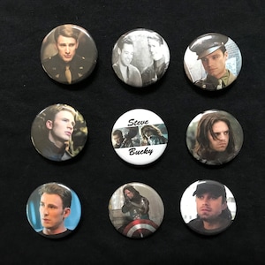 Stucky Captain America Trilogy Pinback Buttons