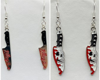 Skull Knife Earrings