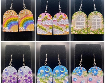 Pastel Painted Earrings