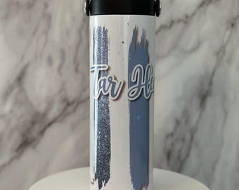 Tar Heels Brushstrokes Design Stainless Steel Tumbler 20 oz.