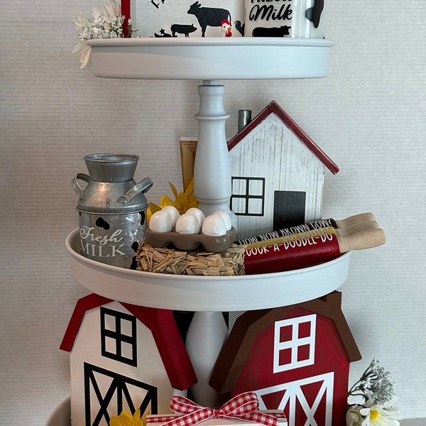 Farmer's Market Tiered Tray Decor