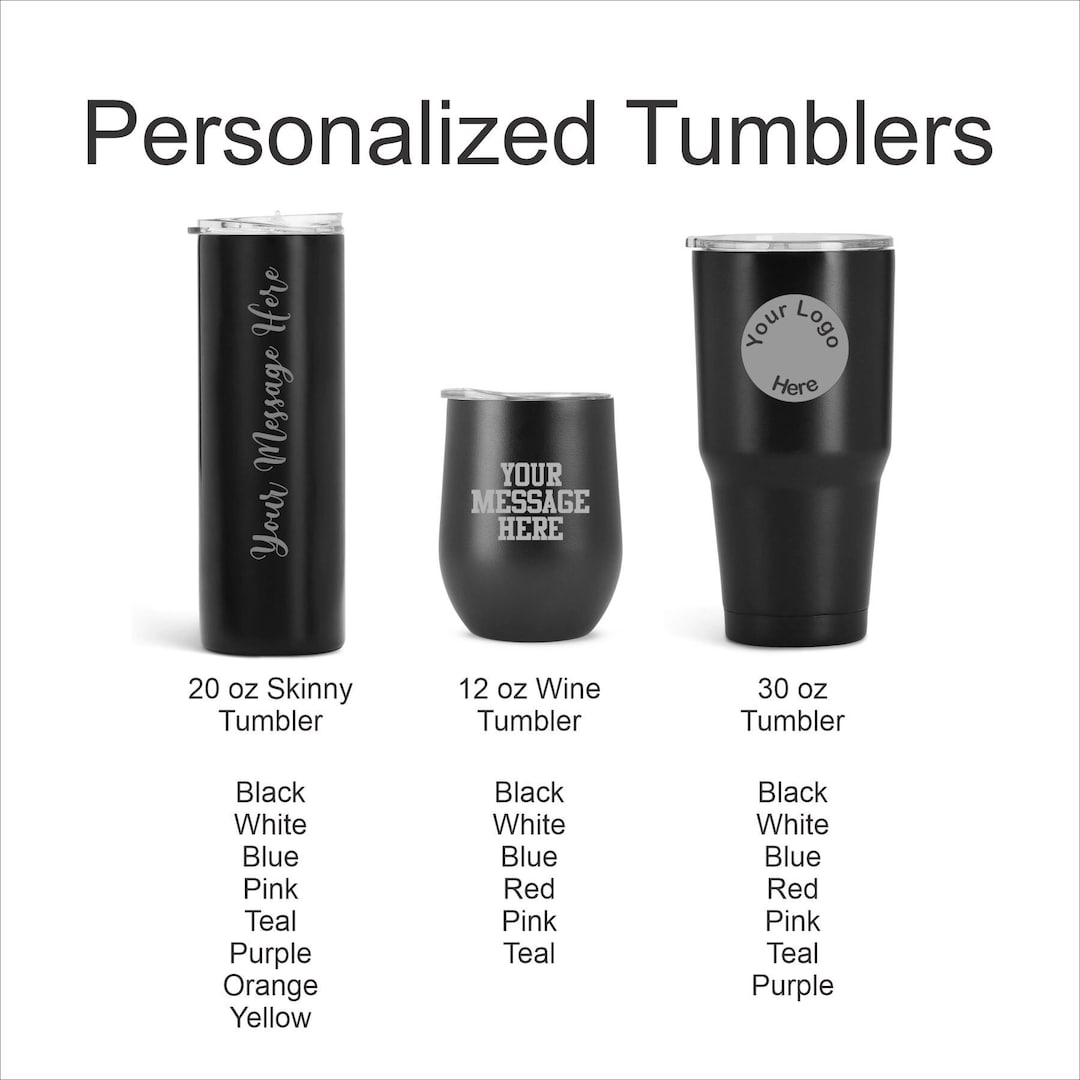 Personalized Engraved Tumblers Etsy