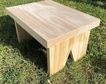 Pine Step Stool- Unpainted-Adult Sized