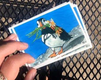 Puffin has a present for you! Bird stickers!