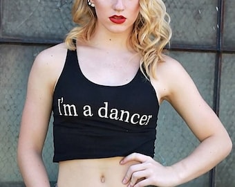 Io sono una ballerina - top corti (nero e grigio)