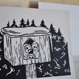 Barn Owls Christmas Card