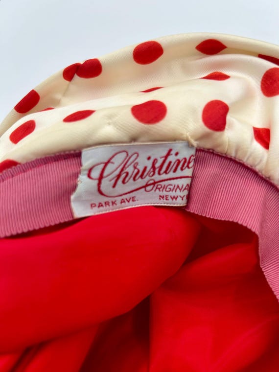 Vintage Christine Originals Costume Hat Park Ave NY Red  display picture 2
