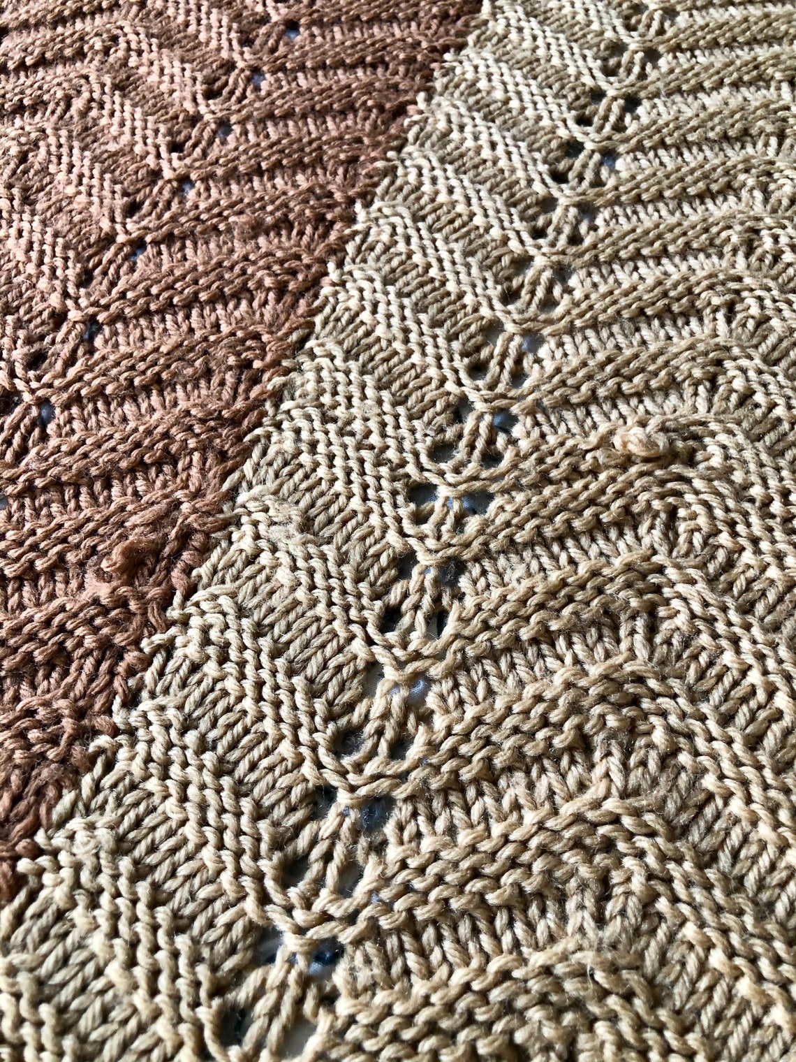 Handmade Afghan Blanket Multi Color Brown Acrylic Yarn 97 X Etsy