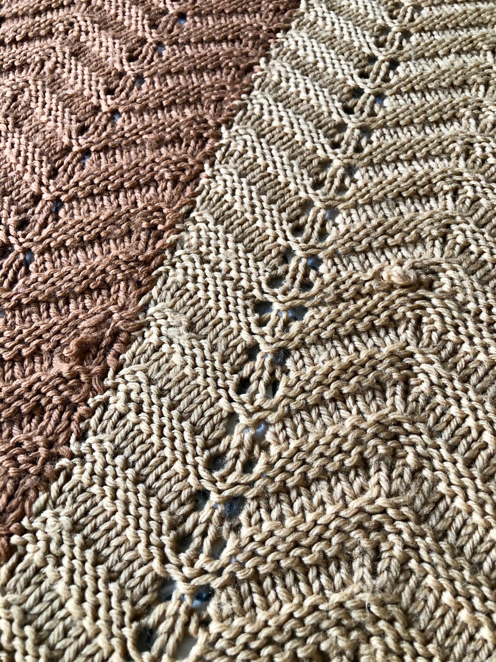 Handmade Afghan Blanket Multi Color Brown Acrylic Yarn 97 X Etsy