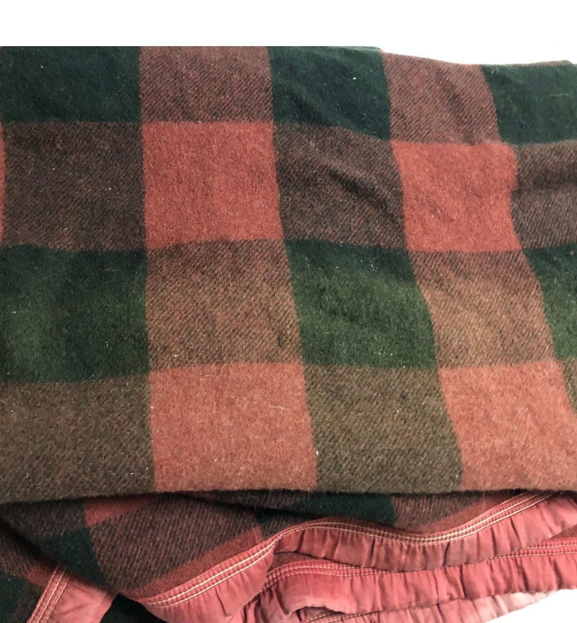 Buffalo Plaid Wool Blanket 140 L x 59 W Heavy Holes Used | Etsy