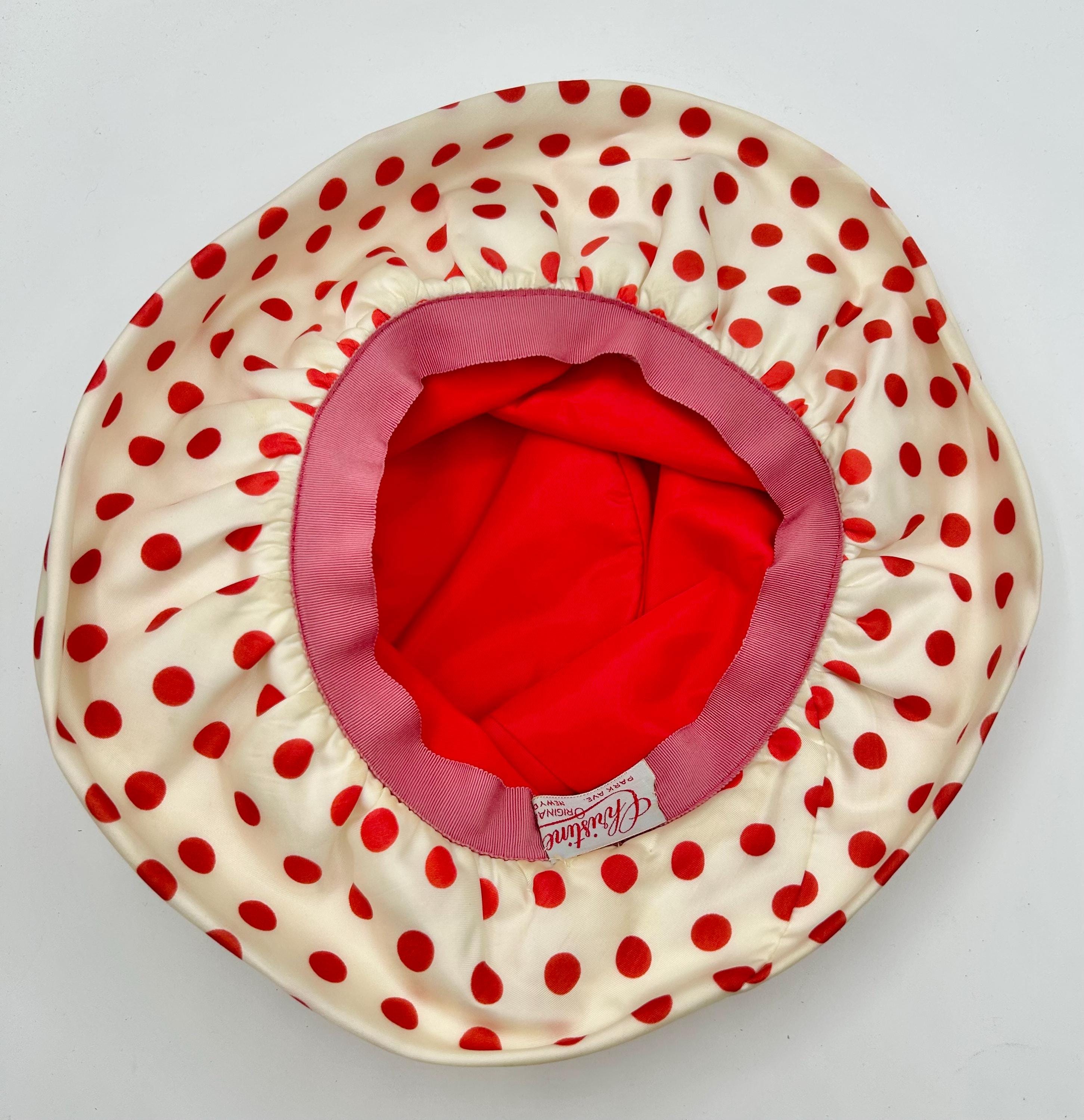 Vintage Christine Original Fascinator Hat Red Feather & Fur Park Ave NY Womens Vintage Christine Original 1950s Feather Pillbox Hat  main image 3