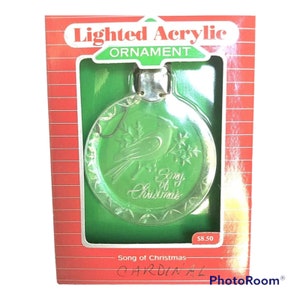 Hallmark 1988 Song Of Christmas Acrylic Lighted Ornament