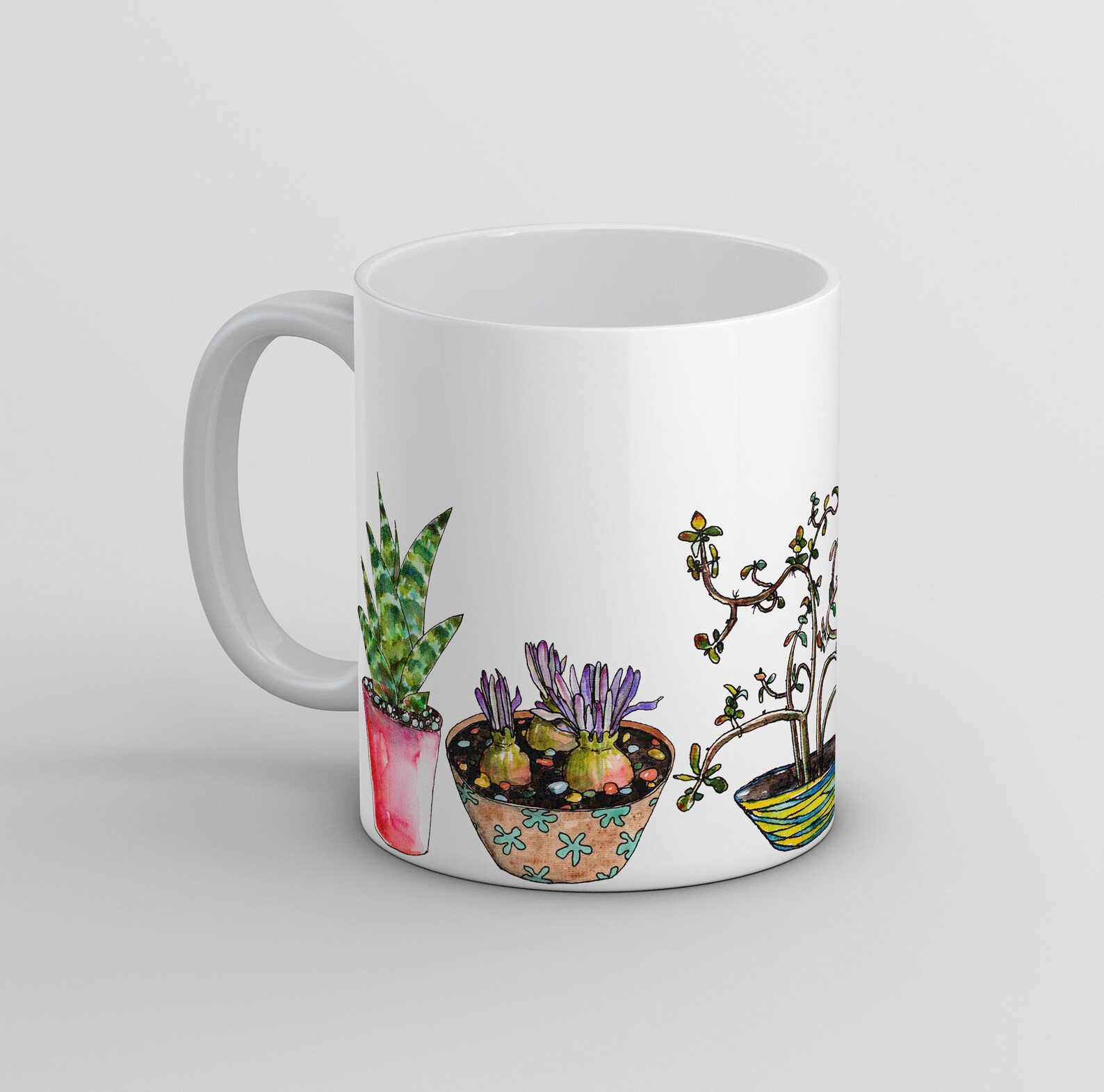 Cactuses Coffee Mug Cacti Tea Cup Succulents Ceramic Etsy