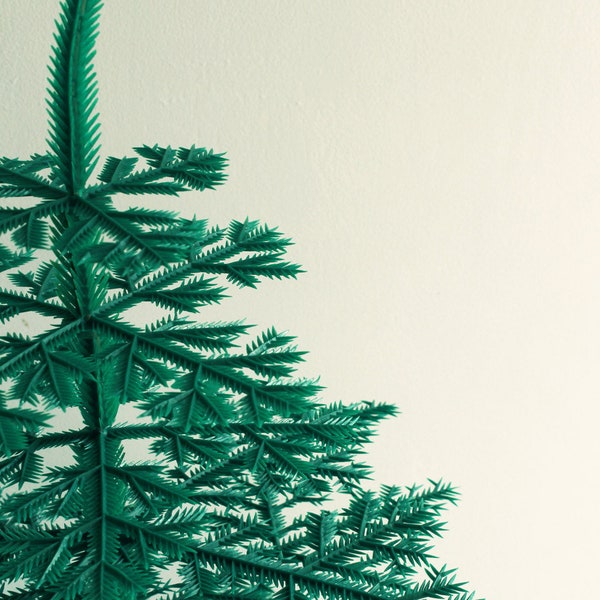 Soviet plastic Christmas Tree / 32 inch fold down Christmas tree / green plastic Xmas Tree / Soviet decoration / Soviet New Year