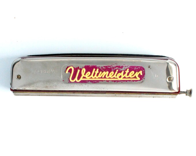 Vermona Weltmeister Chromatic Harmonica in G , Vintage German Mouth