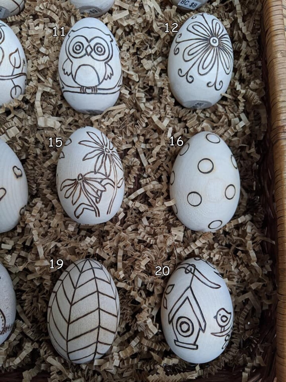 Wood burned Easter Eggs Wooden Eggs Paint Yourself Two Etsy