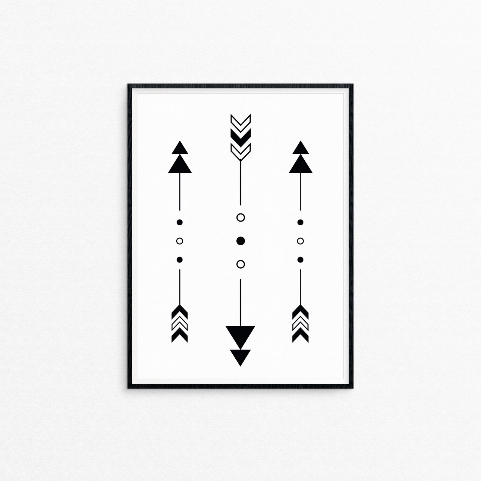 Printable Triple Boho Arrows Art Print Bohemian Decor Chic Baby Nursery ...