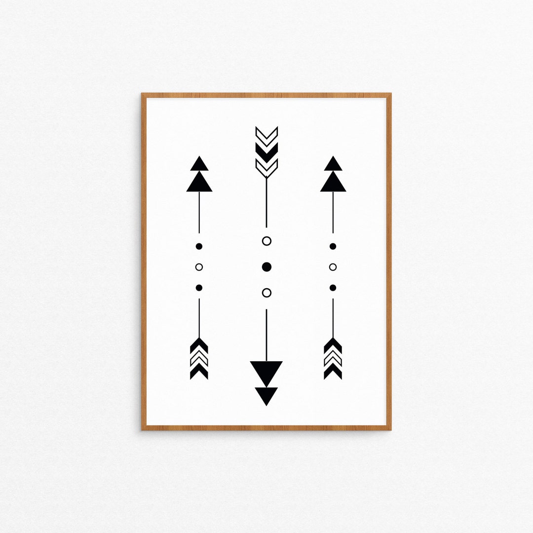 Printable Triple Boho Arrows Art Print Bohemian Decor Chic Baby Nursery ...