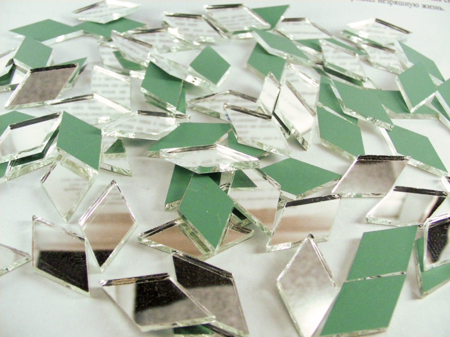Diamond Shape Mirror Mosaic Tiles 1x1/2 25.4mm X 12.7mm. Wholesale Lot. 