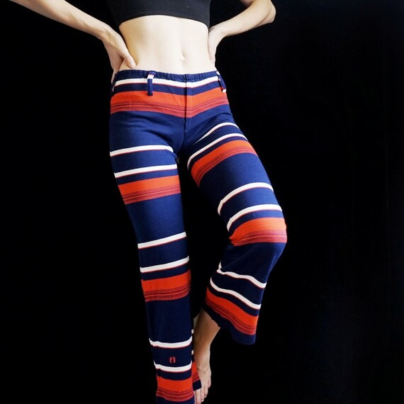 Vintage 70s Hang Ten cropped knit striped pants